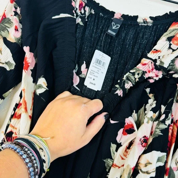 NWT | Windsor | floral little black dress | M - Picture 5 of 7
